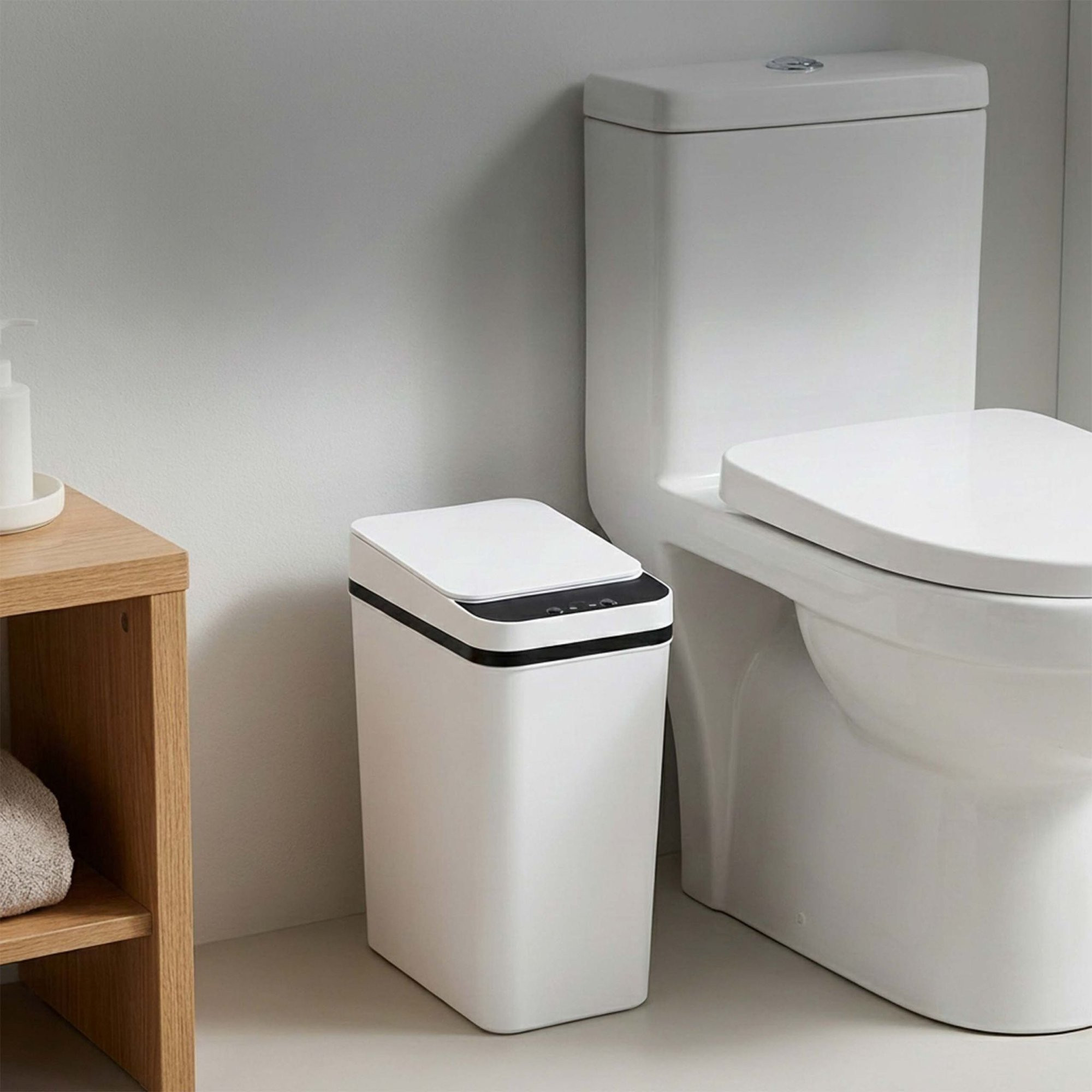 Sensor Kitchen Bins Set, 9L & 15L, Black-White