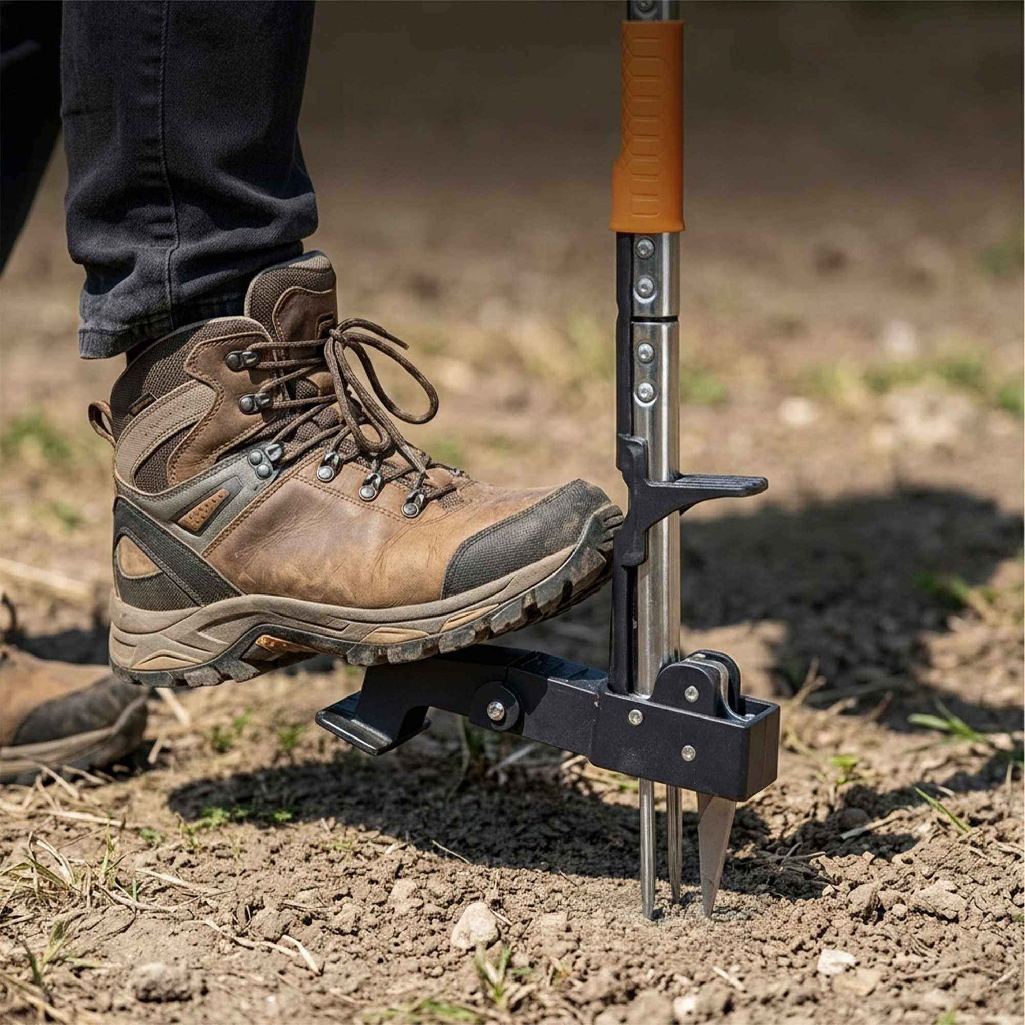Long-Handled Dandelion Puller with Ejector, Steel