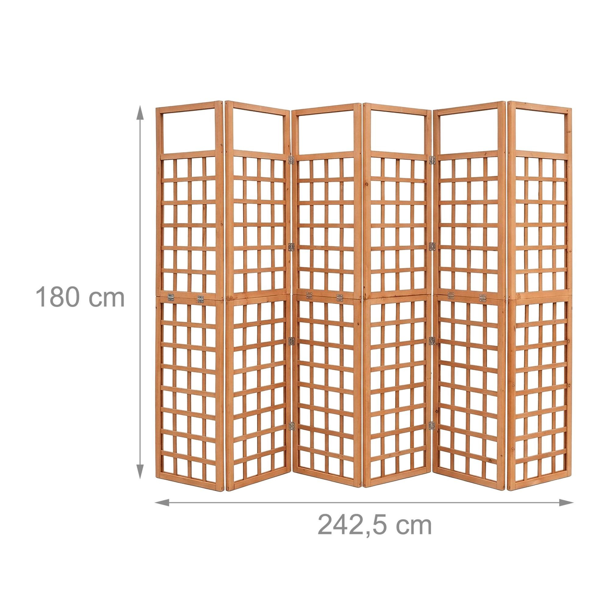 XL-Holzspalier, hellbraun, 6 Paneele