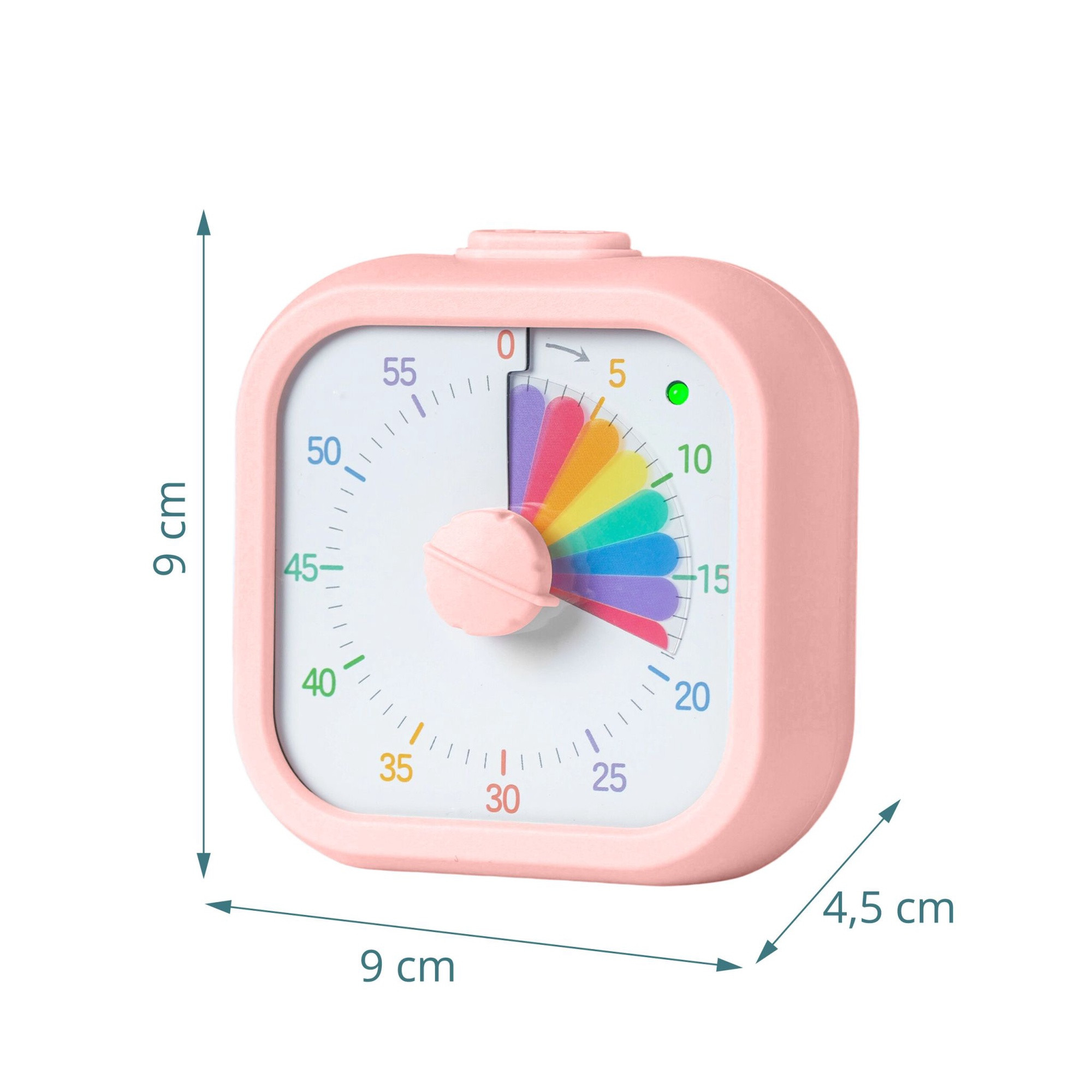 Square Visual Timer with Adjustable Volume, 60-Minute
