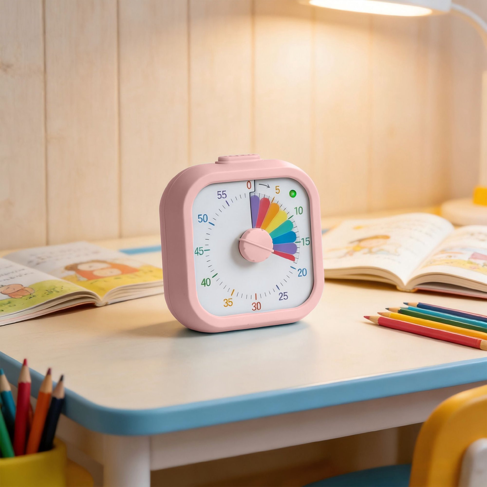 Square Visual Timer with Adjustable Volume, 60-Minute