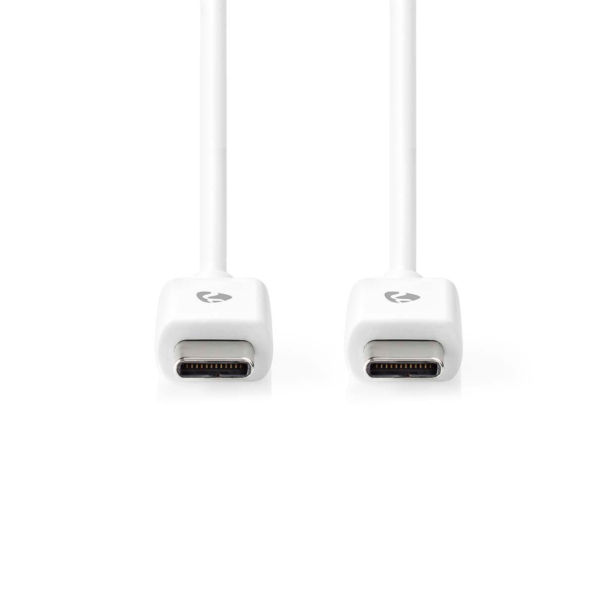 Cable USB-C a USB-C, 2 m, 60 W, 480 Mbps, blanco