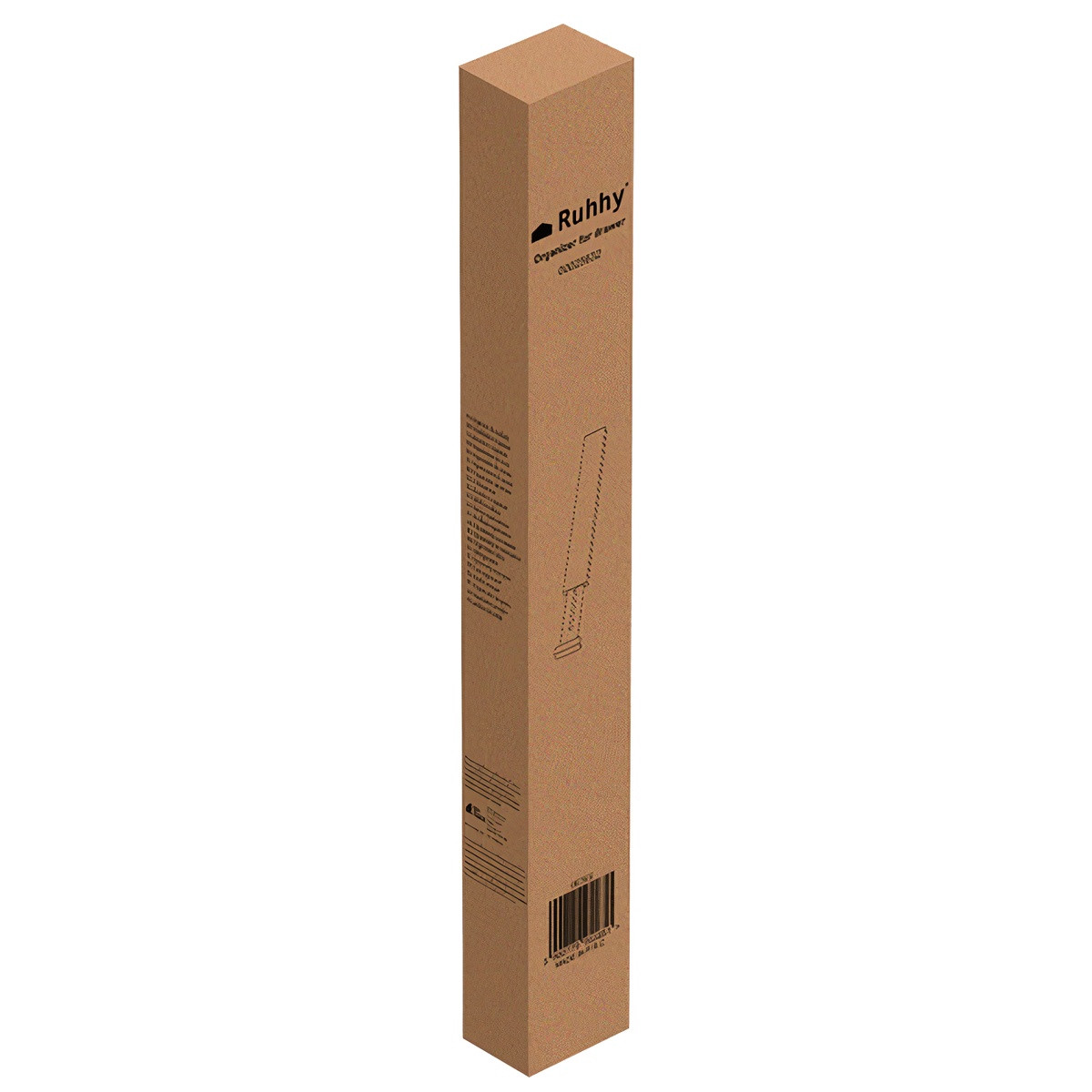Verstelbare bamboe lade-organizer, wit, 4-pack