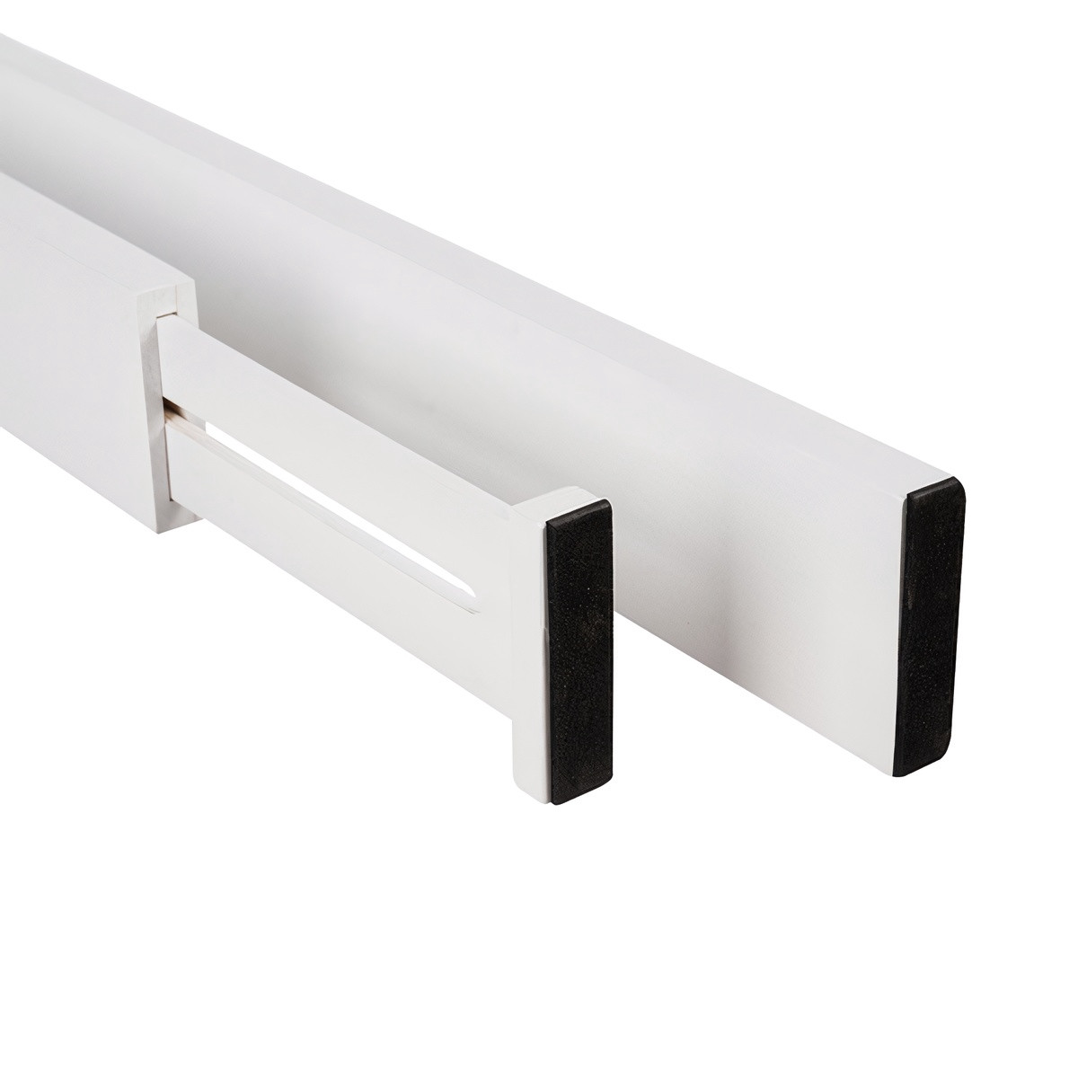 Verstelbare bamboe lade-organizer, wit, 4-pack