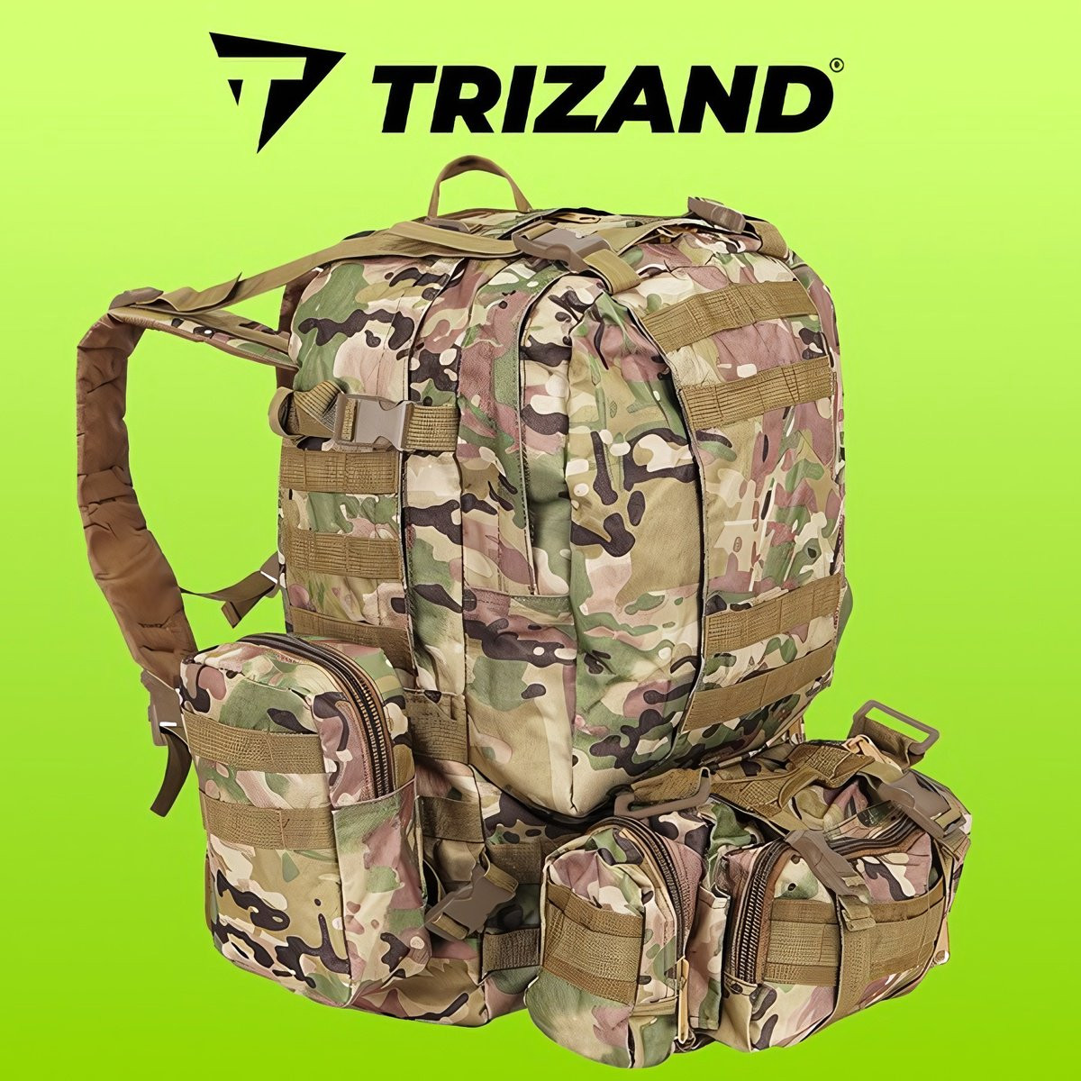 Waterproof Military Backpack 45L with MOLLE system