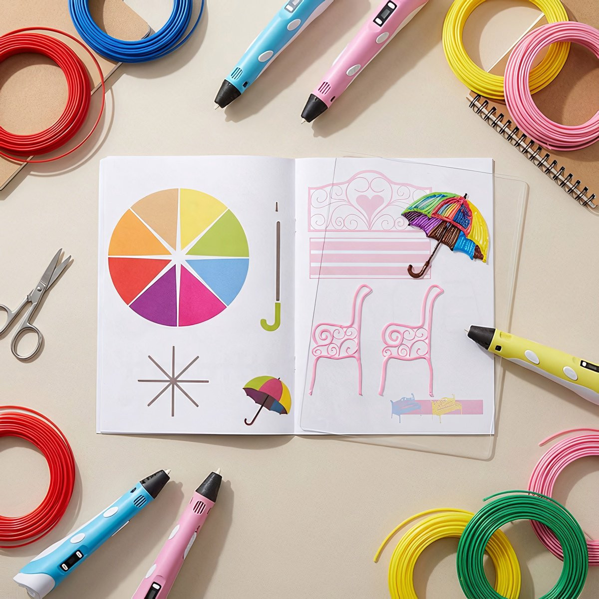 3D-Stift-Vorlagenbuch: 40 Plexiglas-Muster