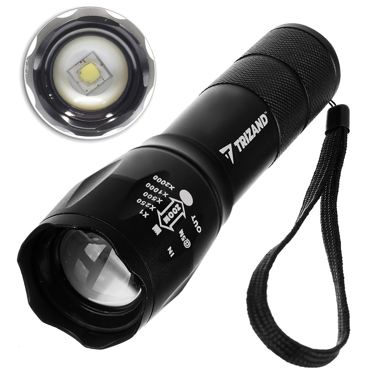 Waterproof LED Flashlight with USB and 3 Light Modes