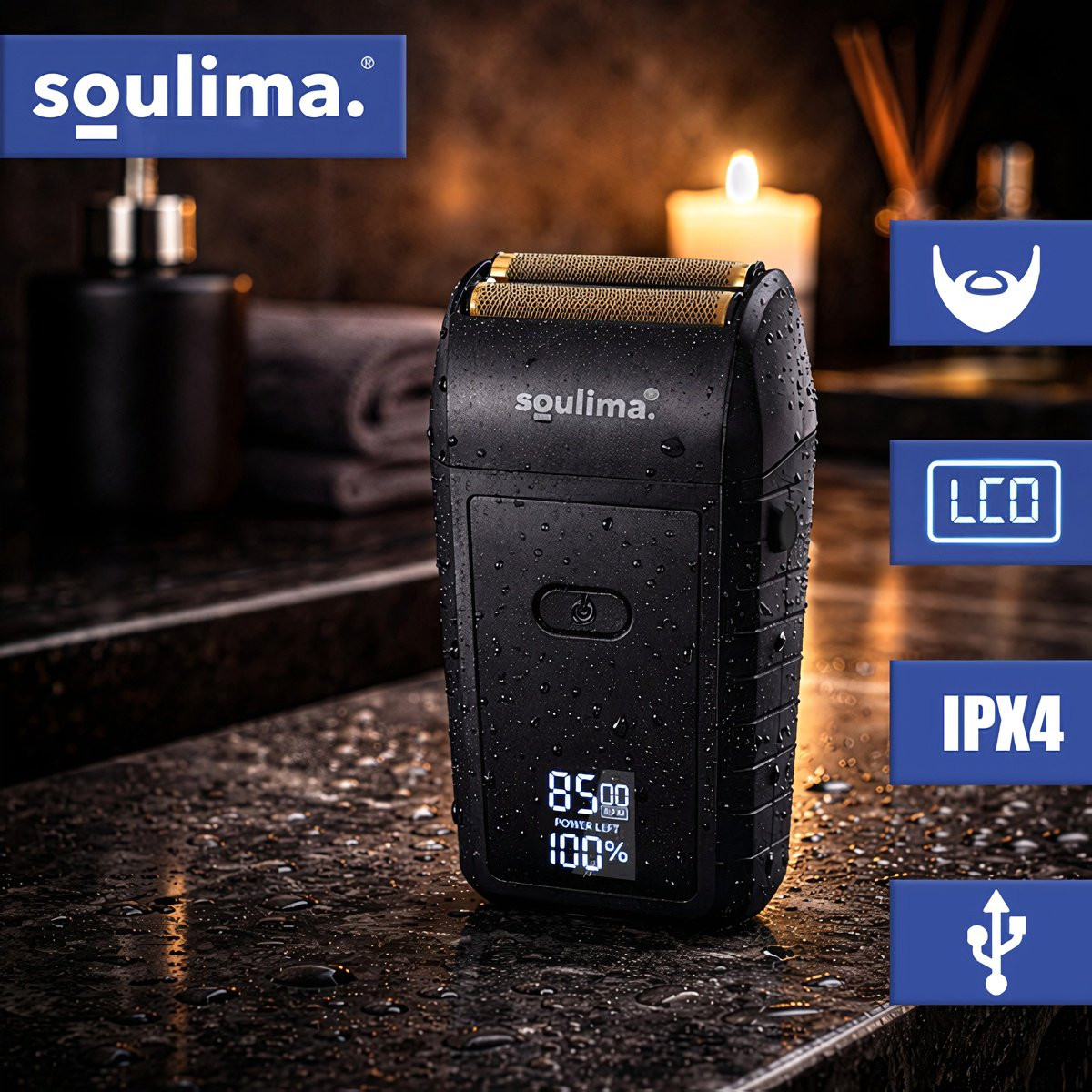 Soulima Beard Shaver with LED Display