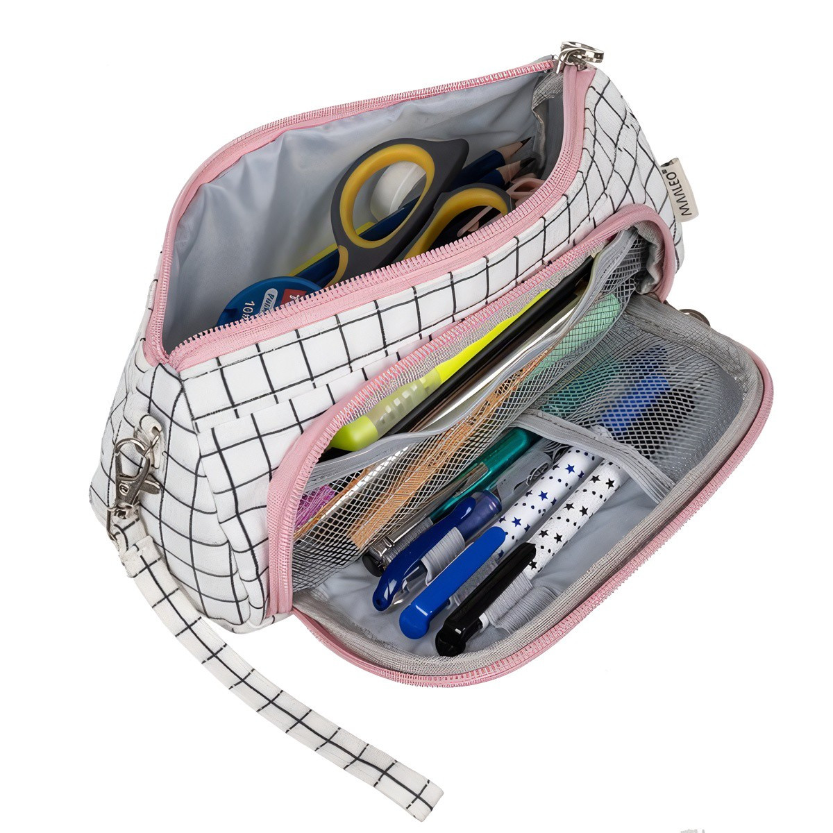 Estuche doble extensible con compartimento extra