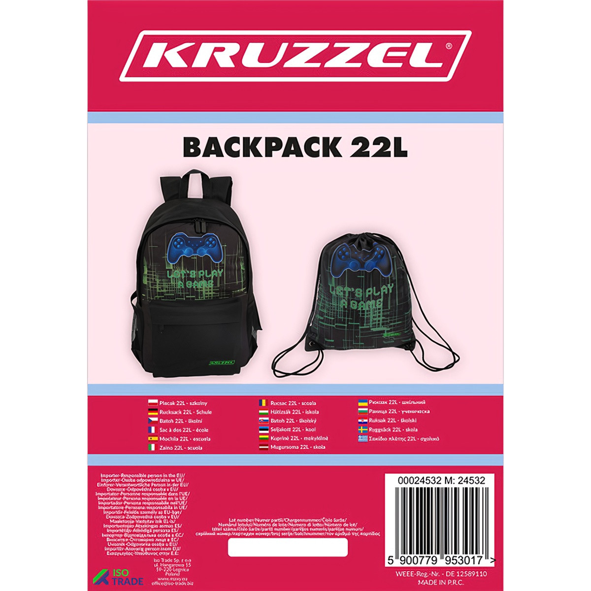 Backpack 22L for school and leisure