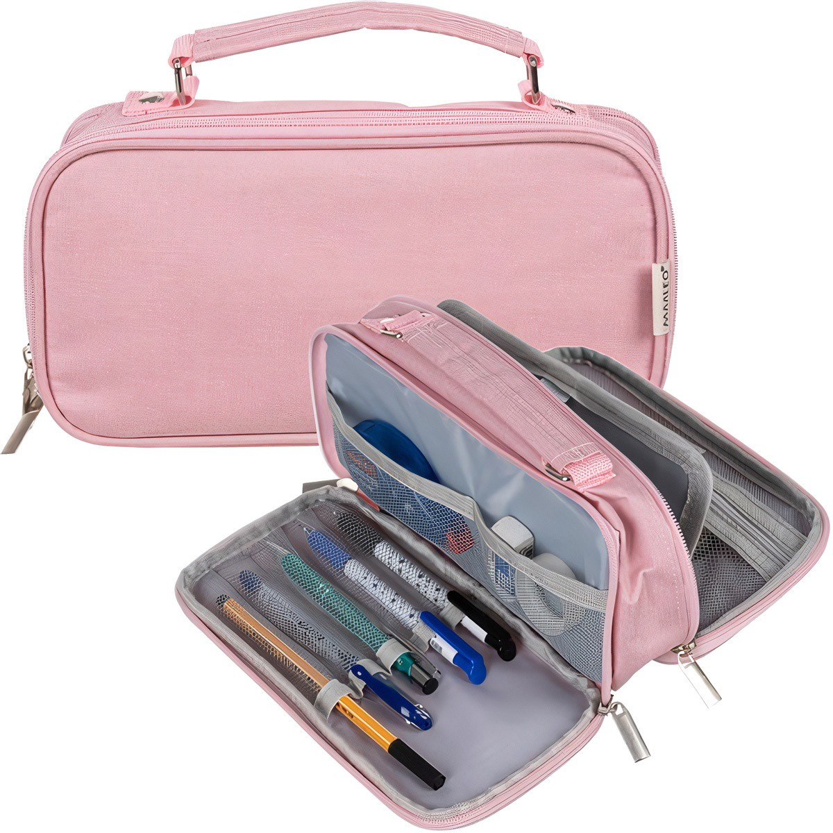 Trousse double extensible rose