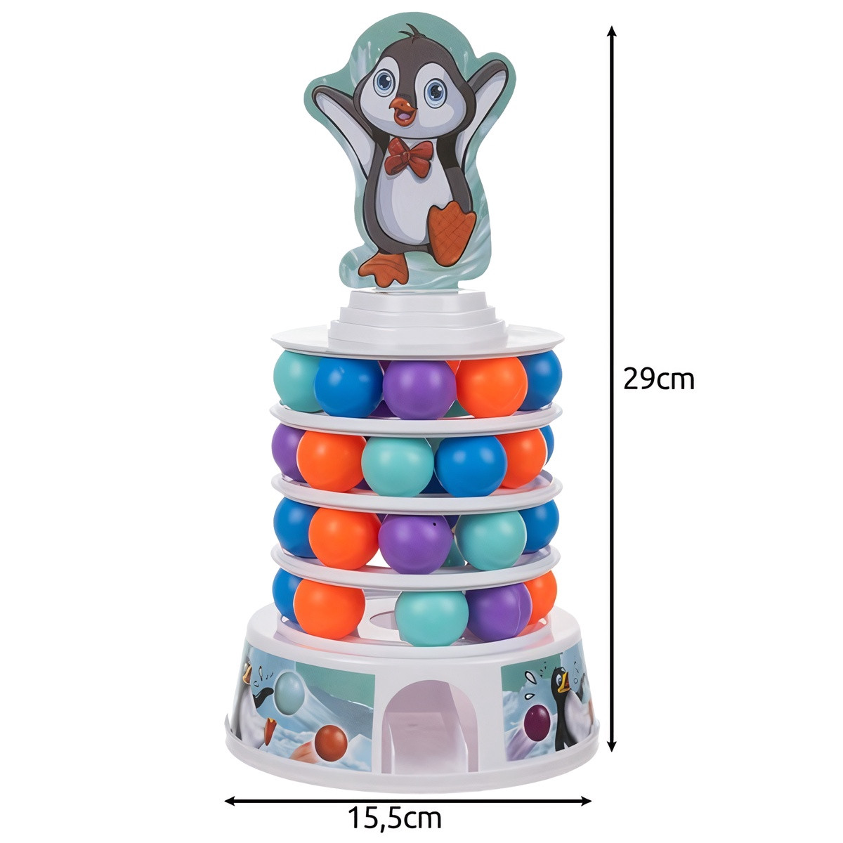 Gioco arcade Pinguino sulla torre per bambini