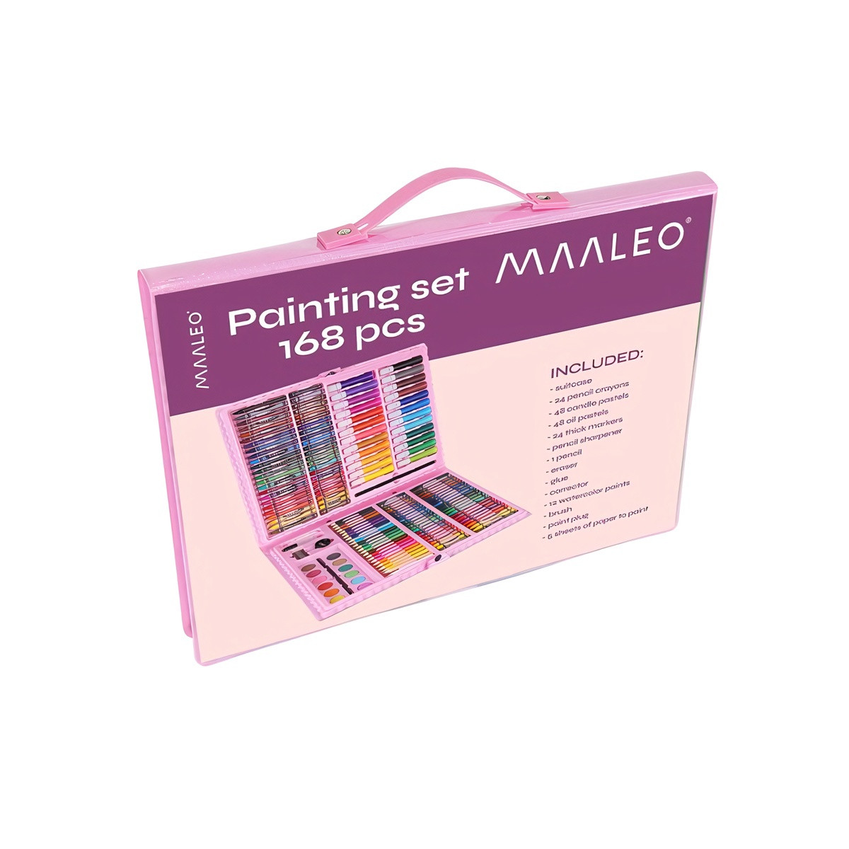 168 Piece Paint Set with Travel Case for Creative Projects