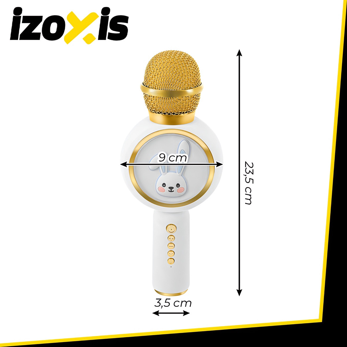 Microfono Karaoke Bluetooth wireless per bambini, bianco