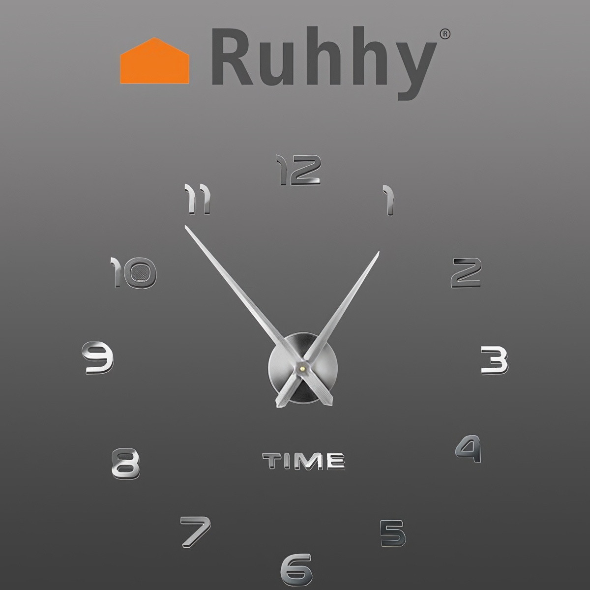 Adjustable DIY Wall Clock 3D Effect Silent 60-130 cm