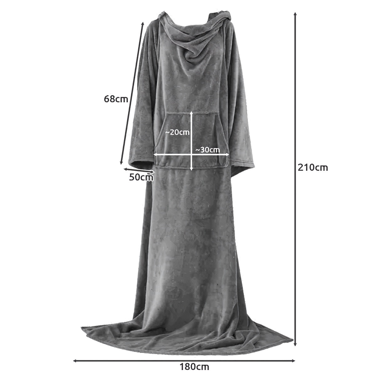 Large Gray Felt Coat XXL - Warming & Practical