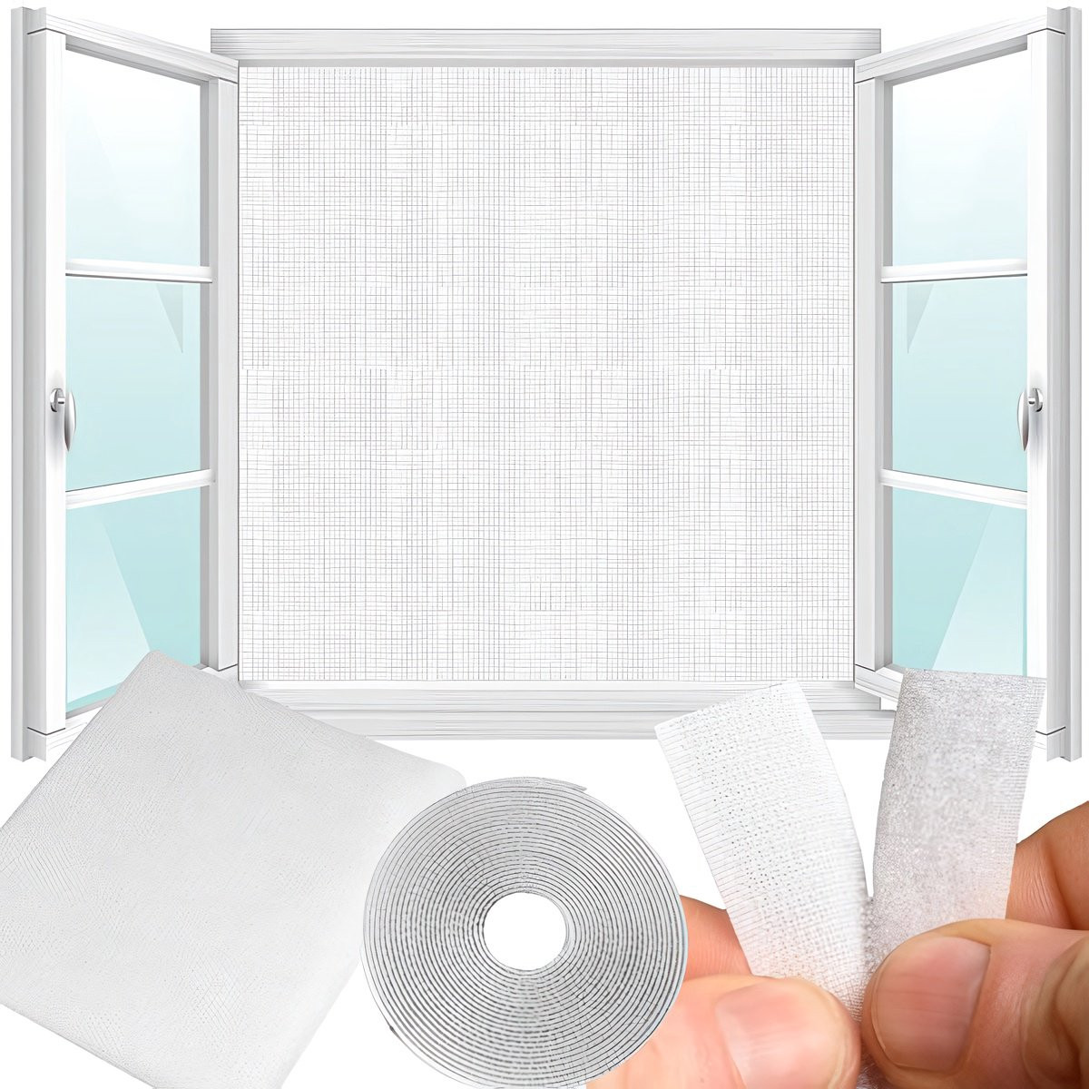 Protective window mosquito net with Velcro