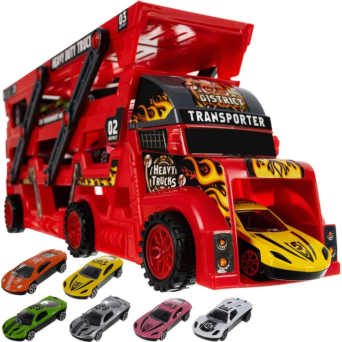 6 Car Tractor Set - Realistic and Durable