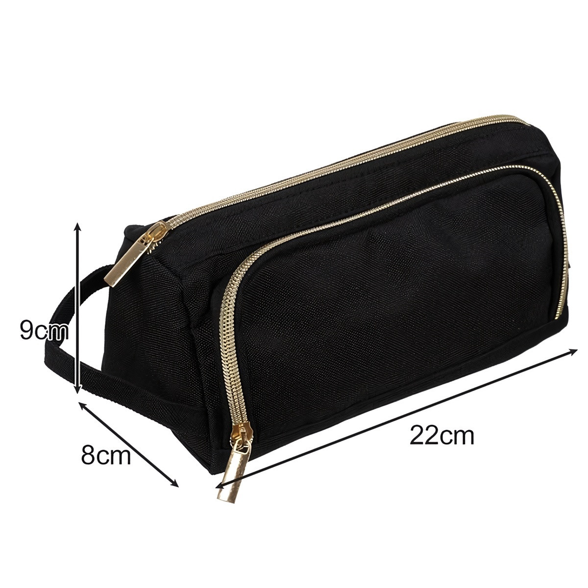 Dubbel uitschuifbare etui - zwart