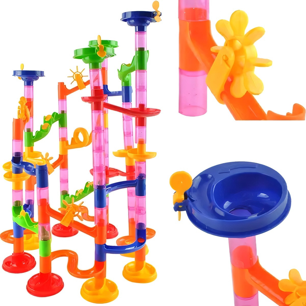 3D Ball Track with 105 Elements & 30 Balls