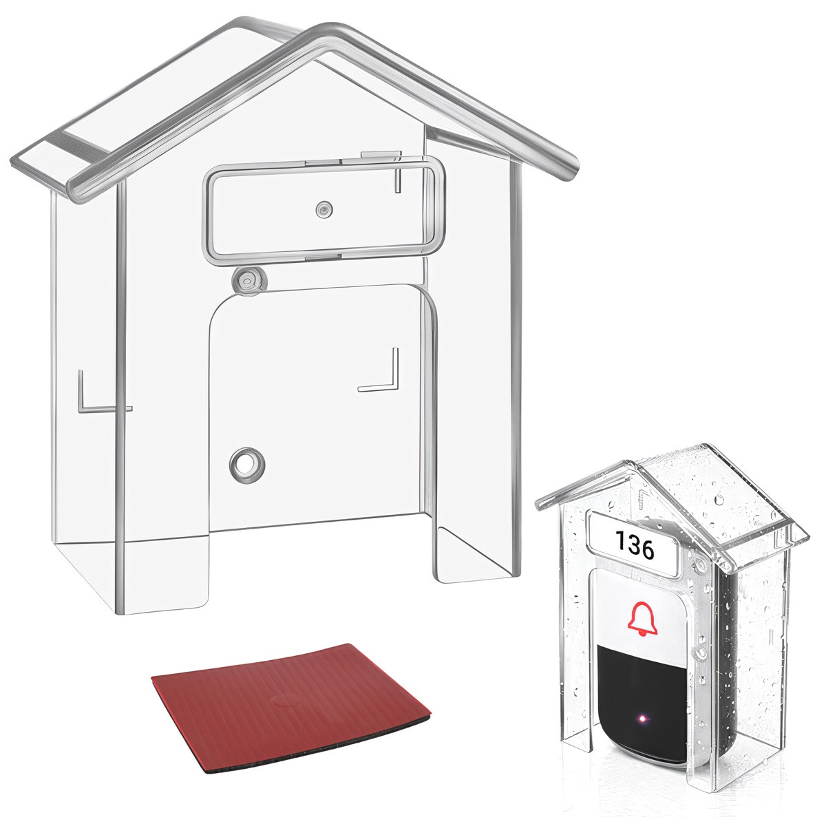 Cache-sonnette étanche, facile à installer