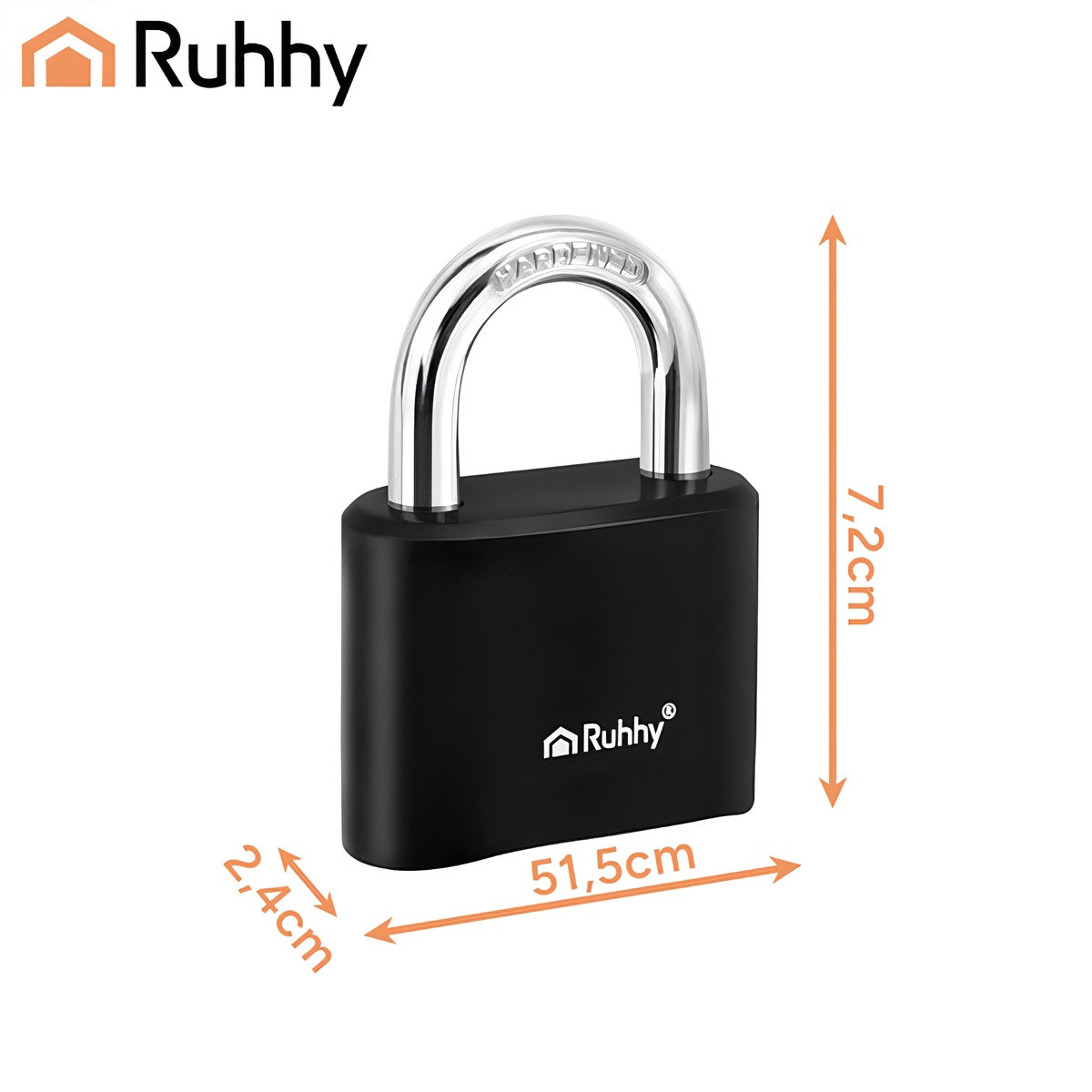 4-Digit Steel Combination Padlock, 50mm Security