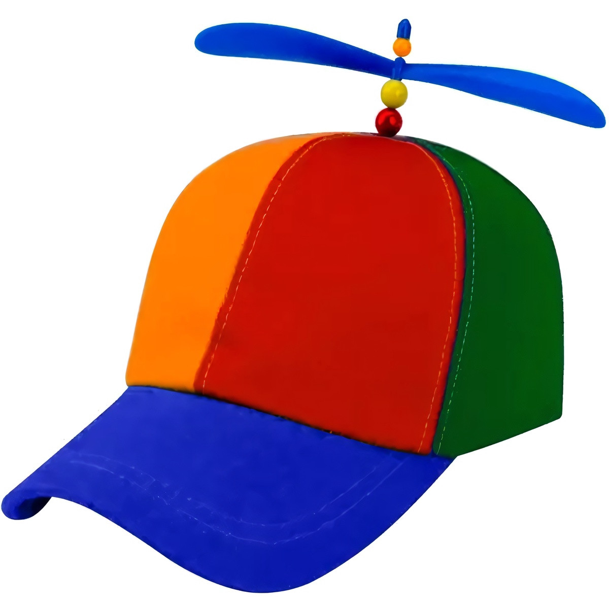 Adjustable Multicolor Baseball Cap with Propeller