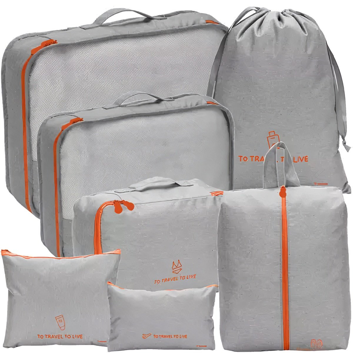 7-Pack Packing Bags: Keep Order & Save Space