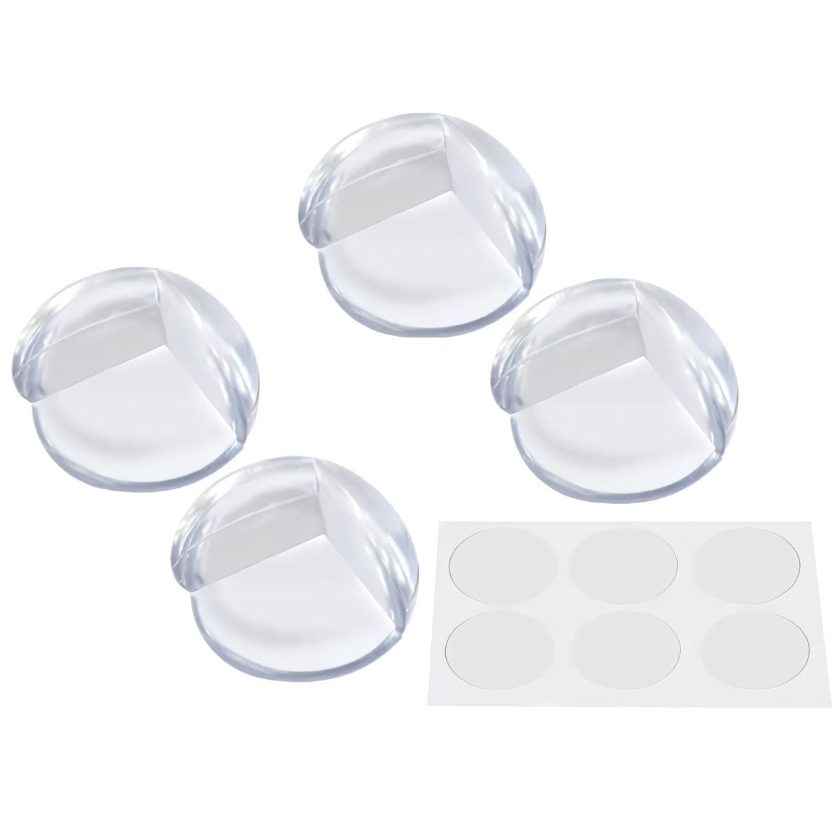 Transparenter, selbstklebender Möbelschutz – 4er-Pack