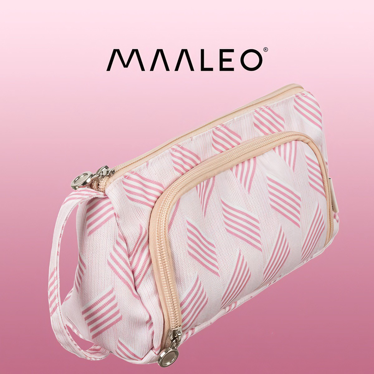 Two-compartment foldable pencil case pink child