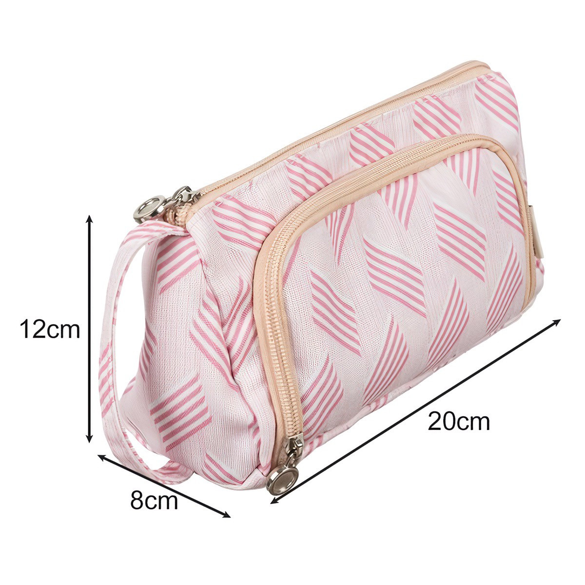 Two-compartment foldable pencil case pink child