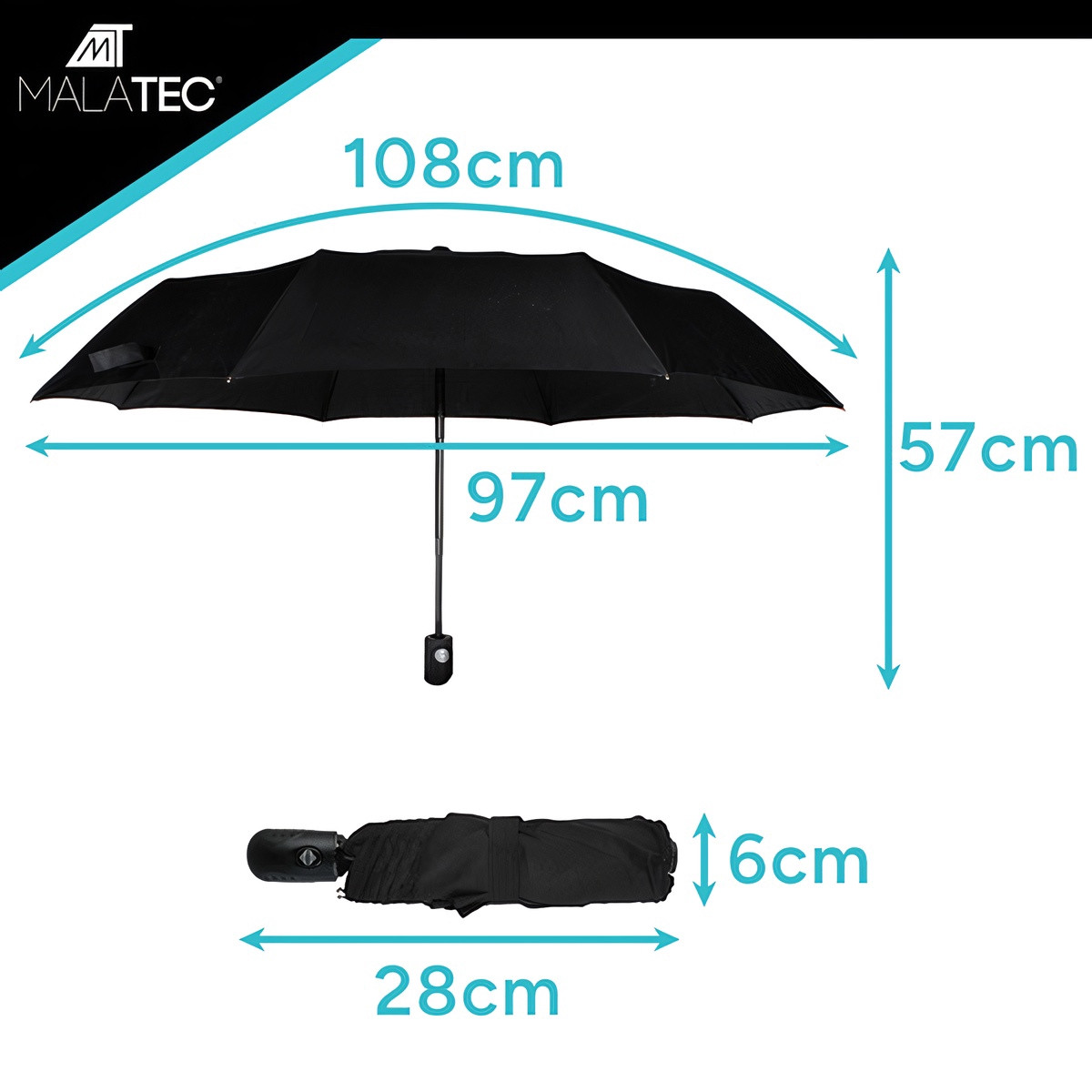 Guarda-chuva automático compacto e durável