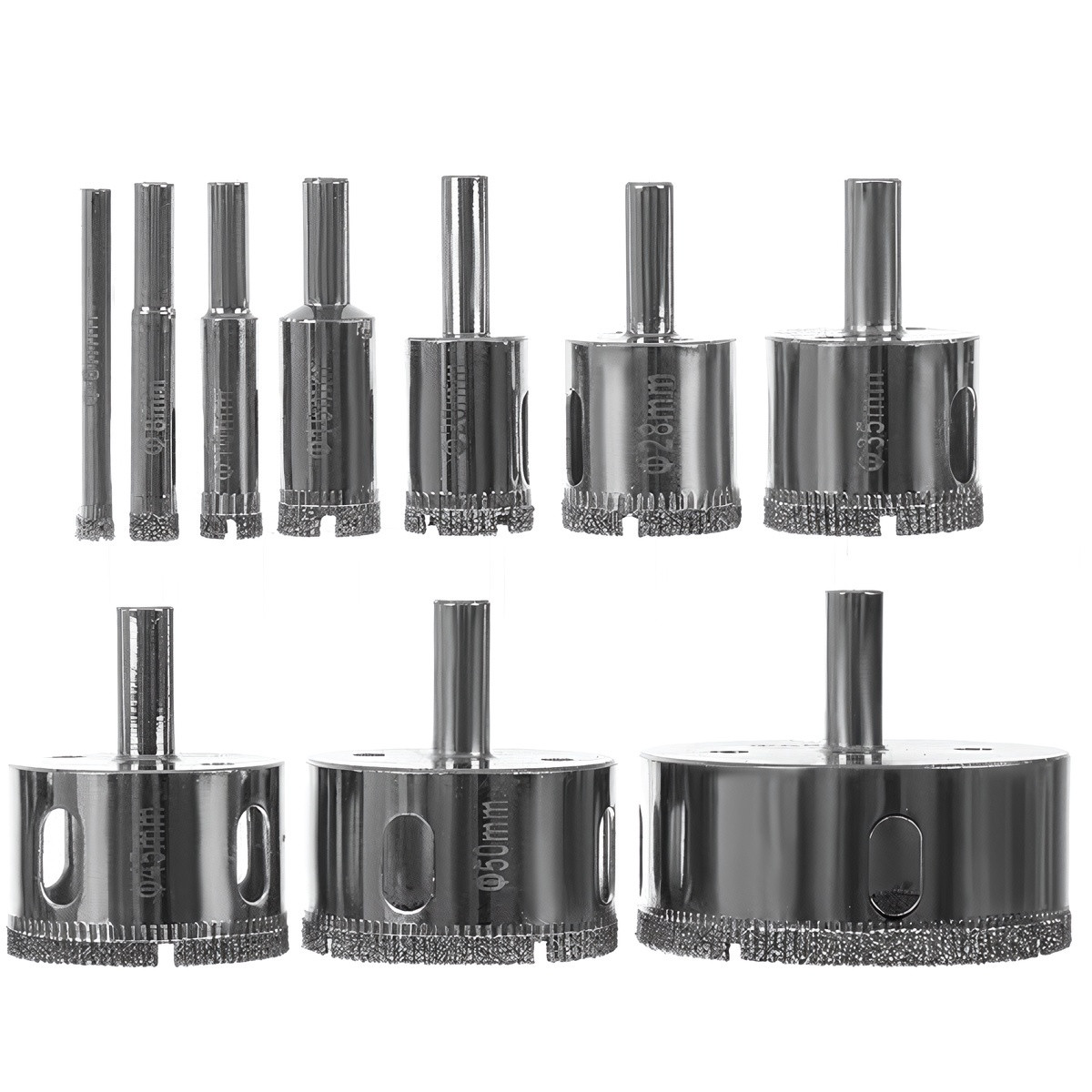 Diamond hole saws for Gres, Glass & Tile - 10 Sizes