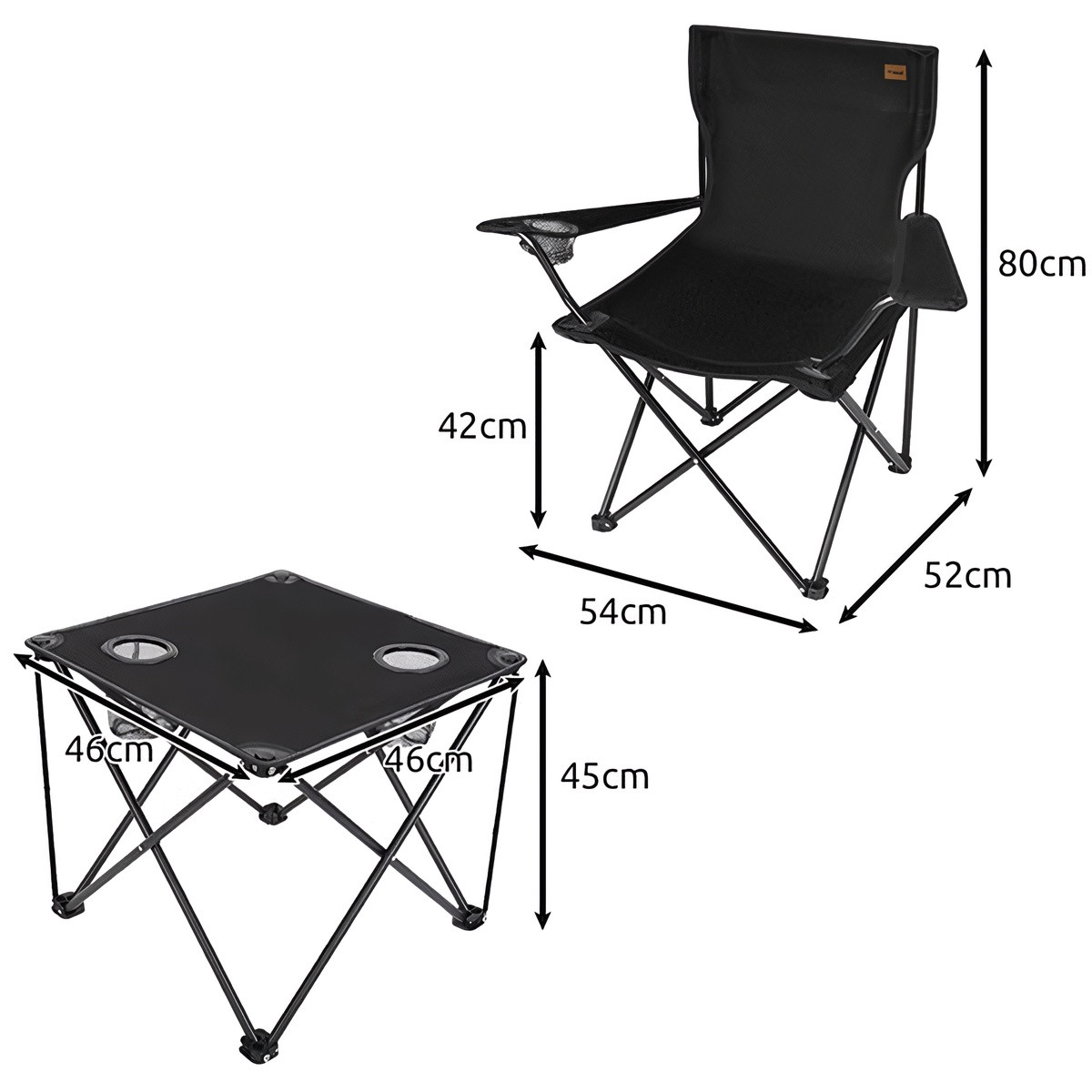 Fishing table + two chairs 25468