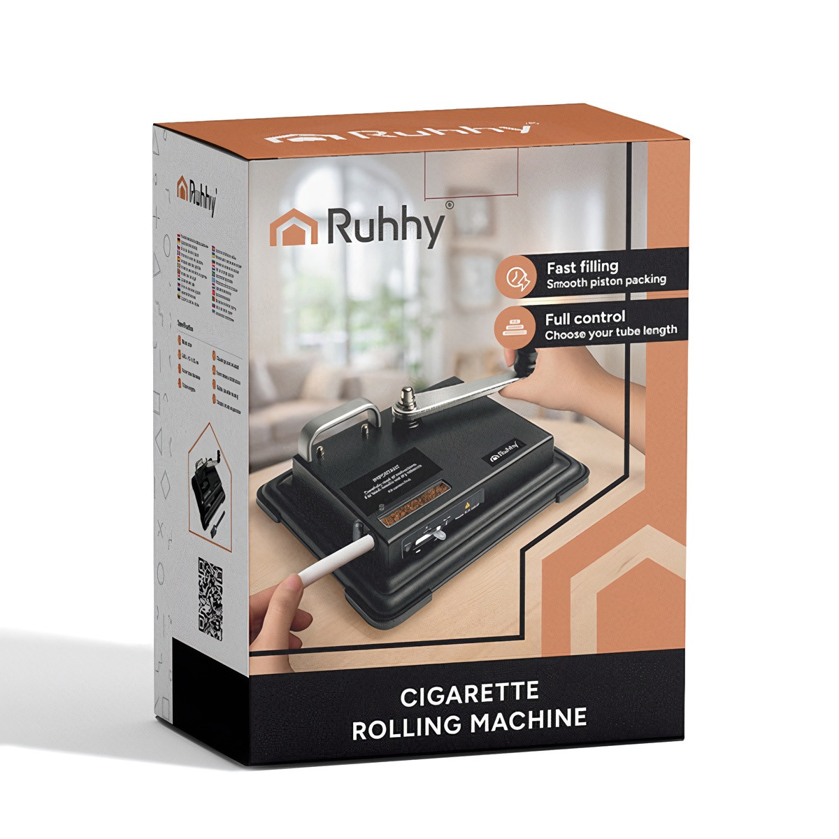 Machine de remplissage de cigarettes, manuelle, design compact