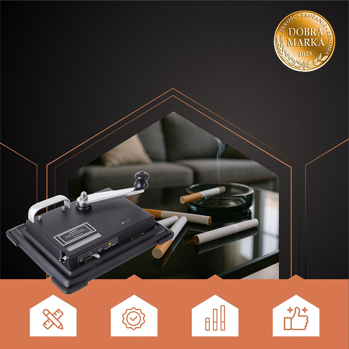 Machine de remplissage de cigarettes, manuelle, design compact