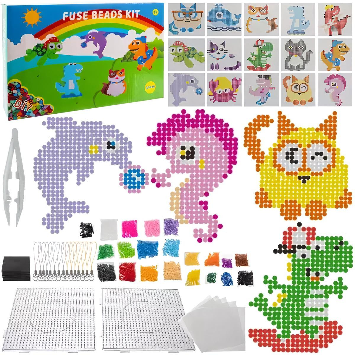 Set perle 6500 pezzi - 20 colori e accessori