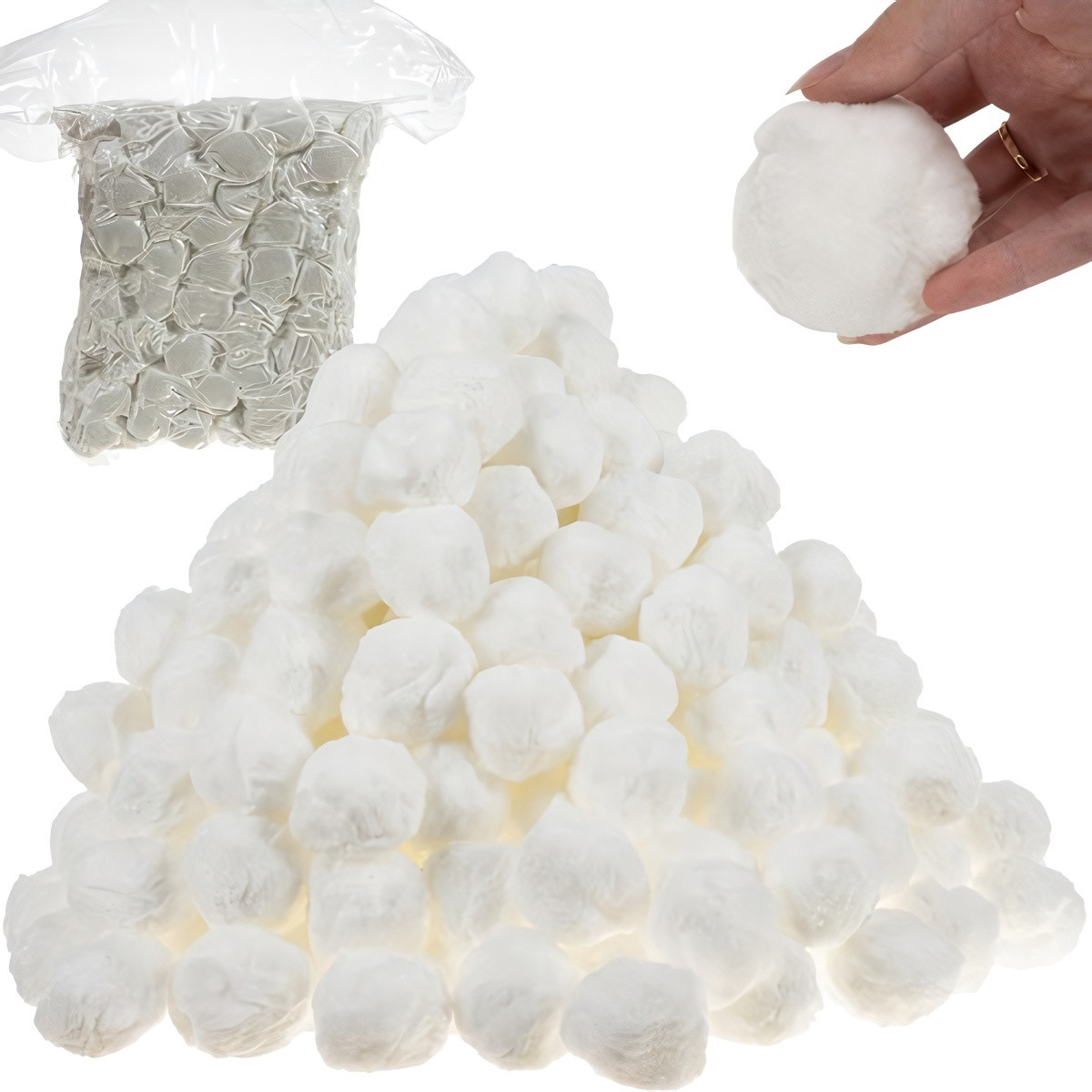 Filter balls for efficient sand pump filtration