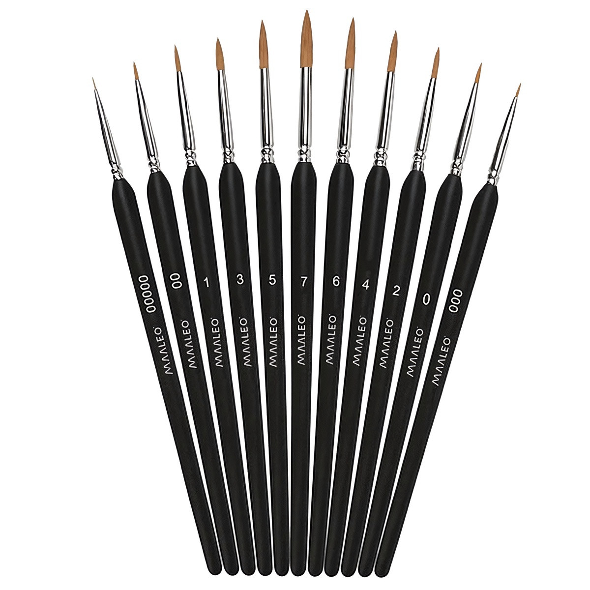 Ensemble de pinceaux avec support – 11 pièces