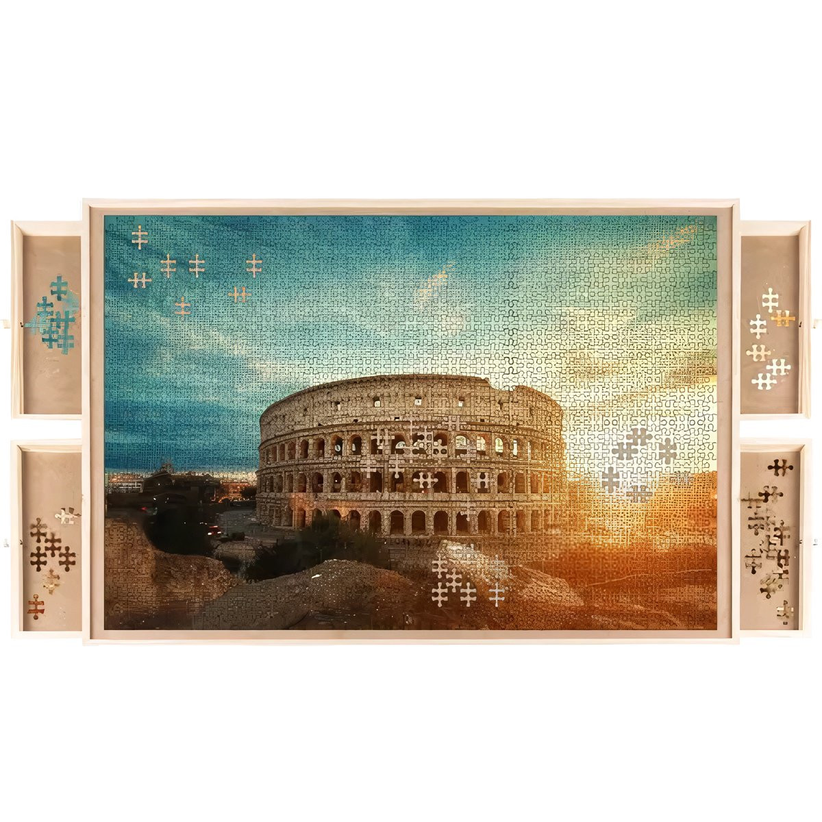 Large Puzzle Board with Sorting System for 1500 Pieces