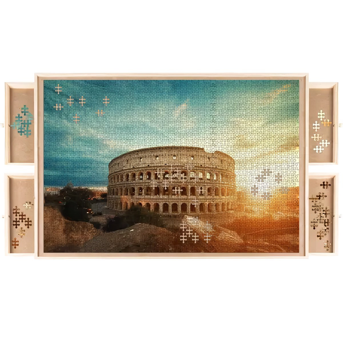Large Puzzle Board with Sorting System for 1500 Pieces