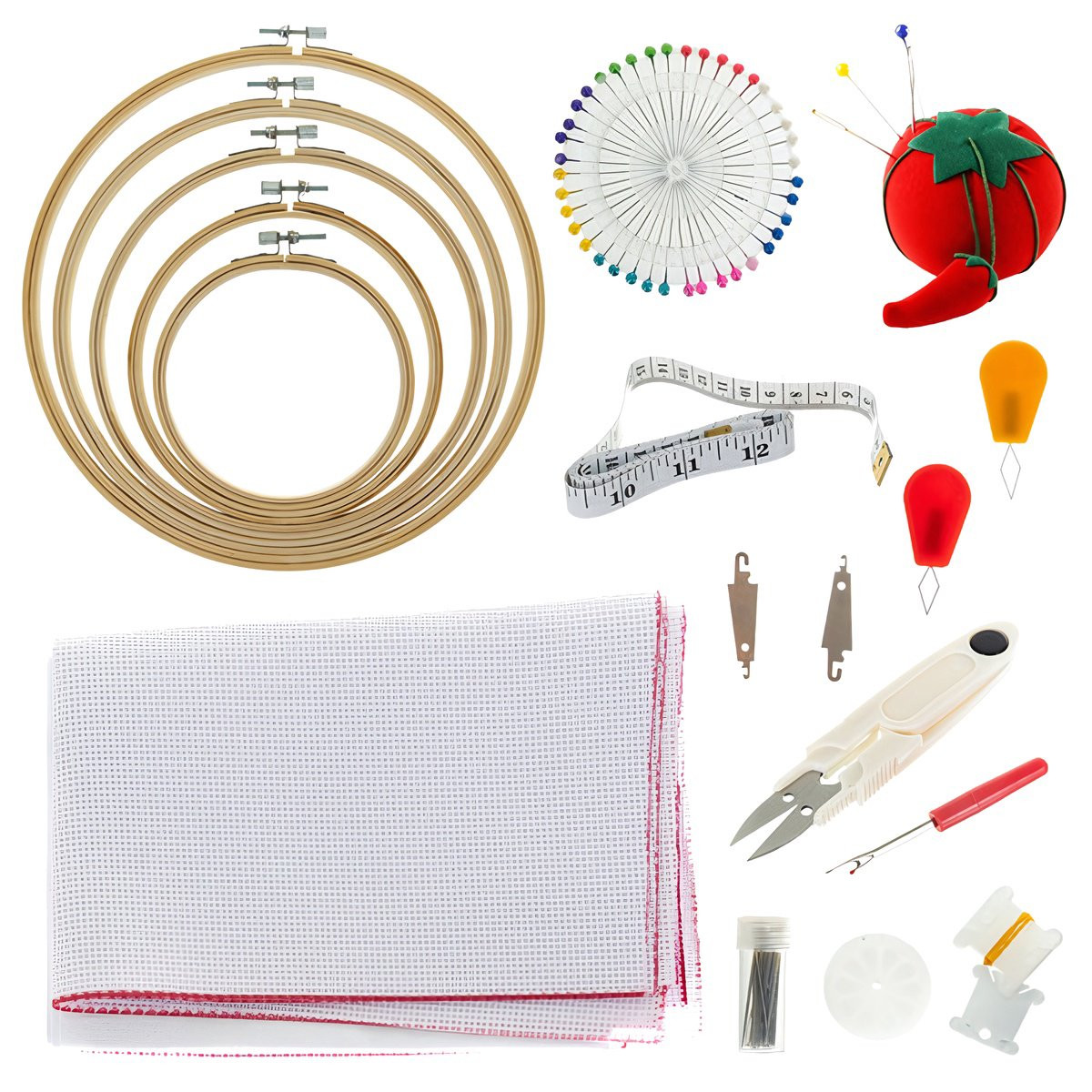 Stickgarn-Set, 100 Farben, Polyestergarn