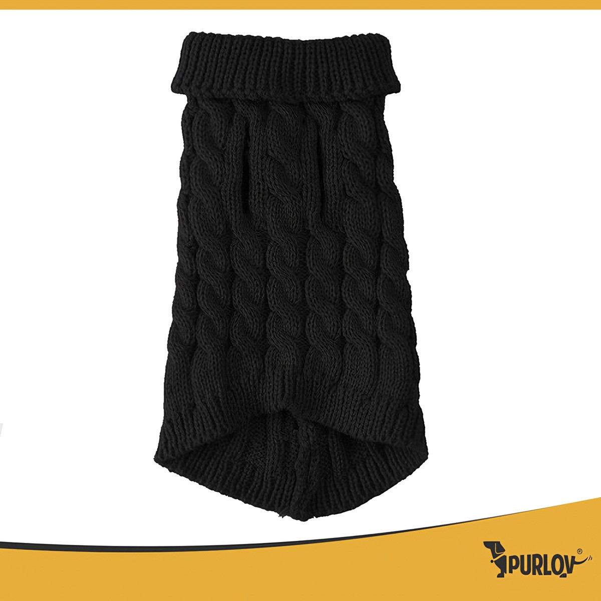 Hunde-/Katzenpullover, Schwarz, Größe L, Winterwärme
