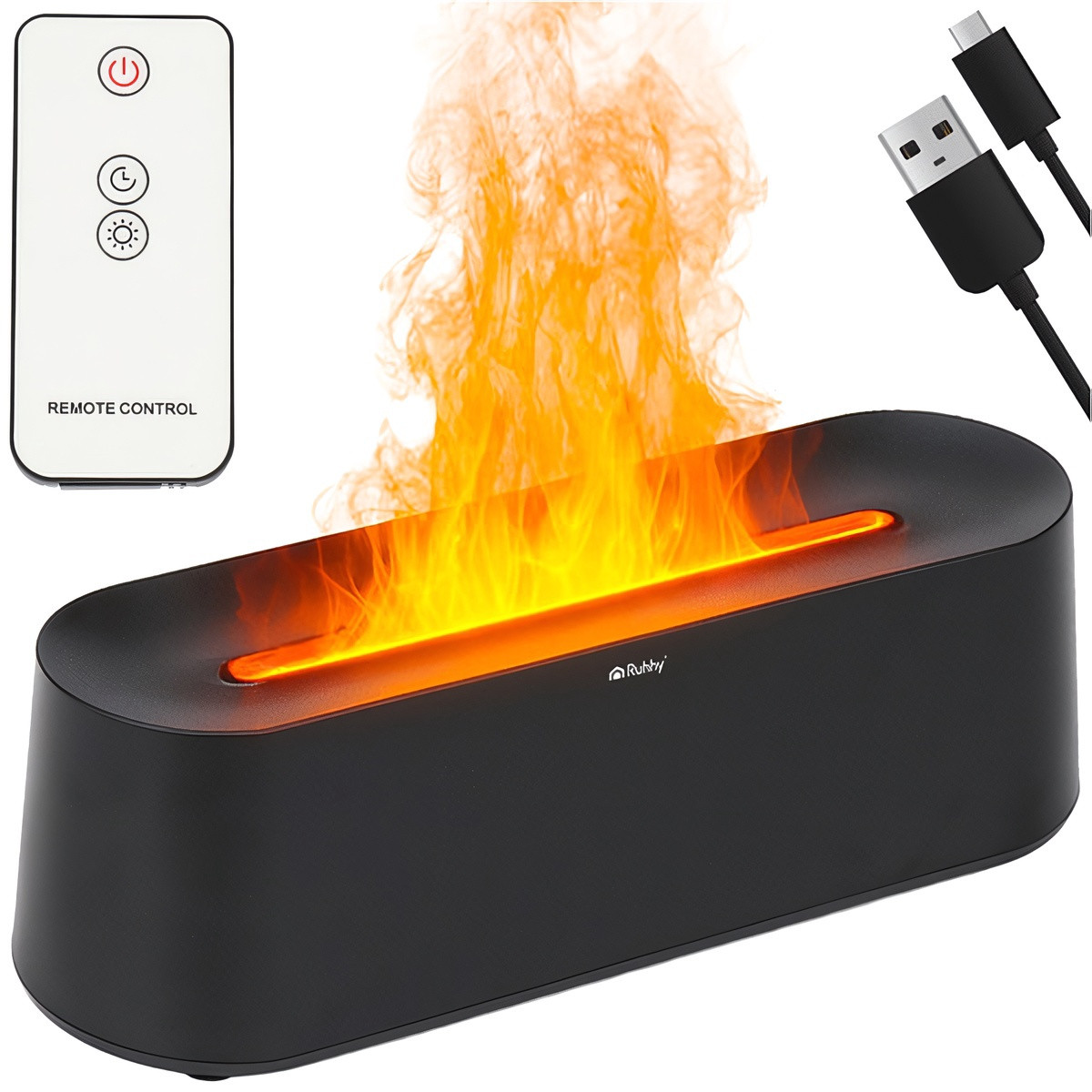 Aroma Diffuser & Luchtbevochtiger, 250ml, LED Vlam Effect