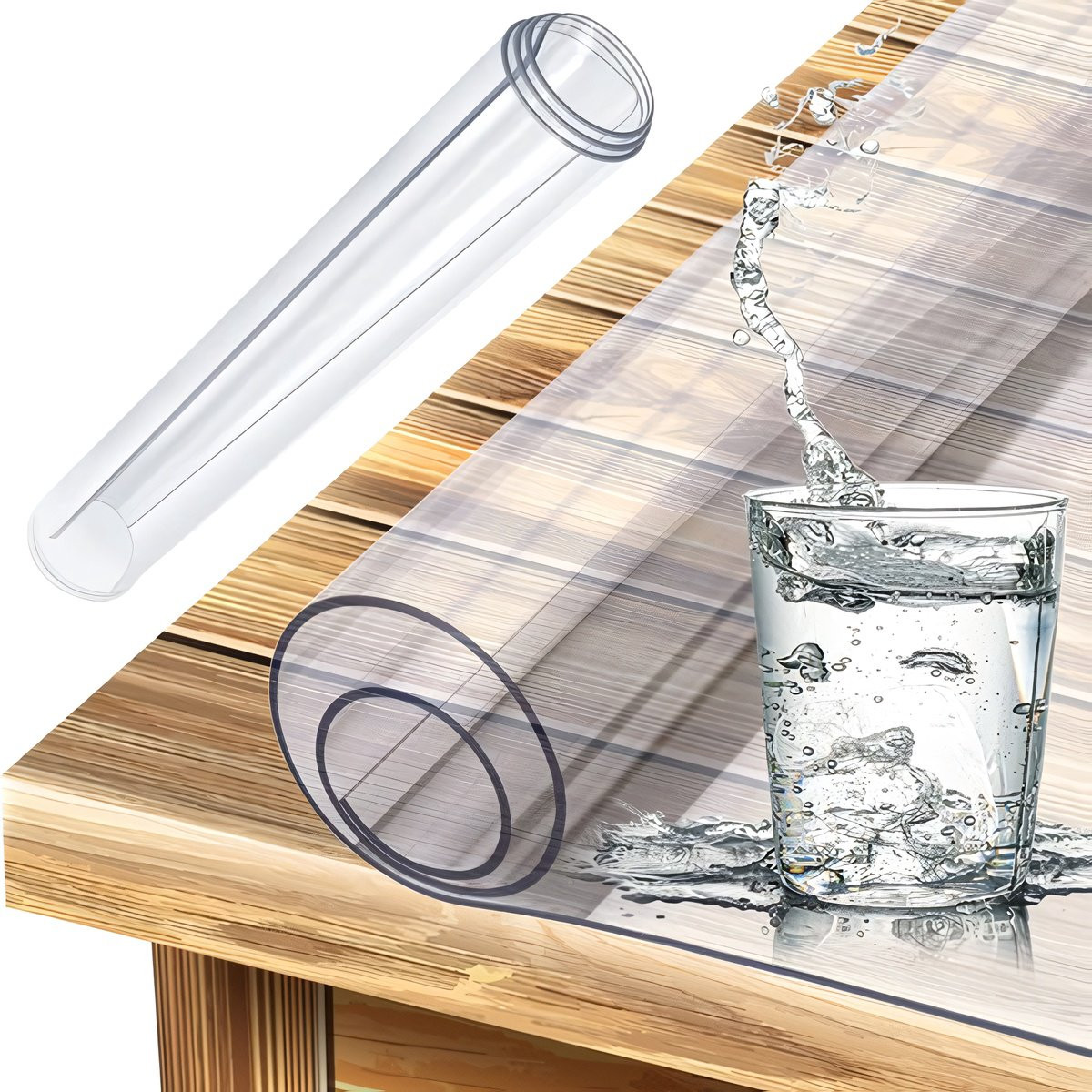 Transparent Protective Mat for Table, 1mm Polycarbonate