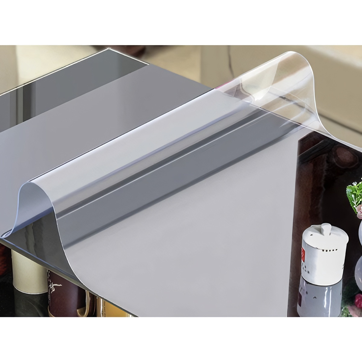 Transparent Protective Mat for Table, 1mm Polycarbonate