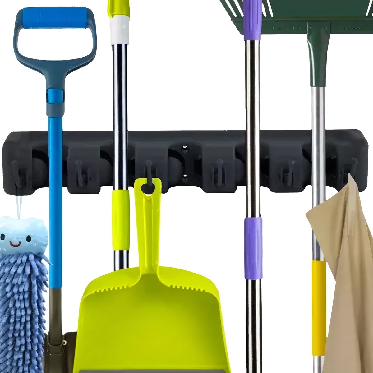 Tool hanger with 5 handles & 6 hooks