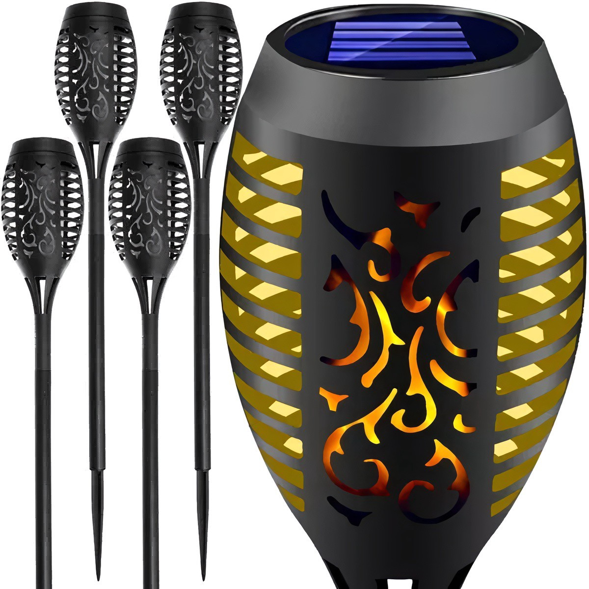Solar powered garden lamp - flashlight, 4-pack