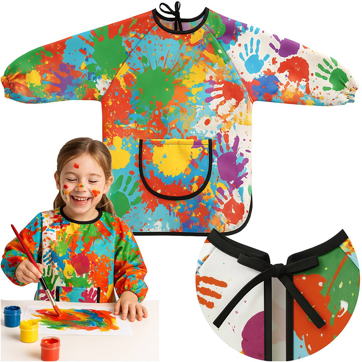 Waterproof Protective Apron, Adjustable Size 4-6L