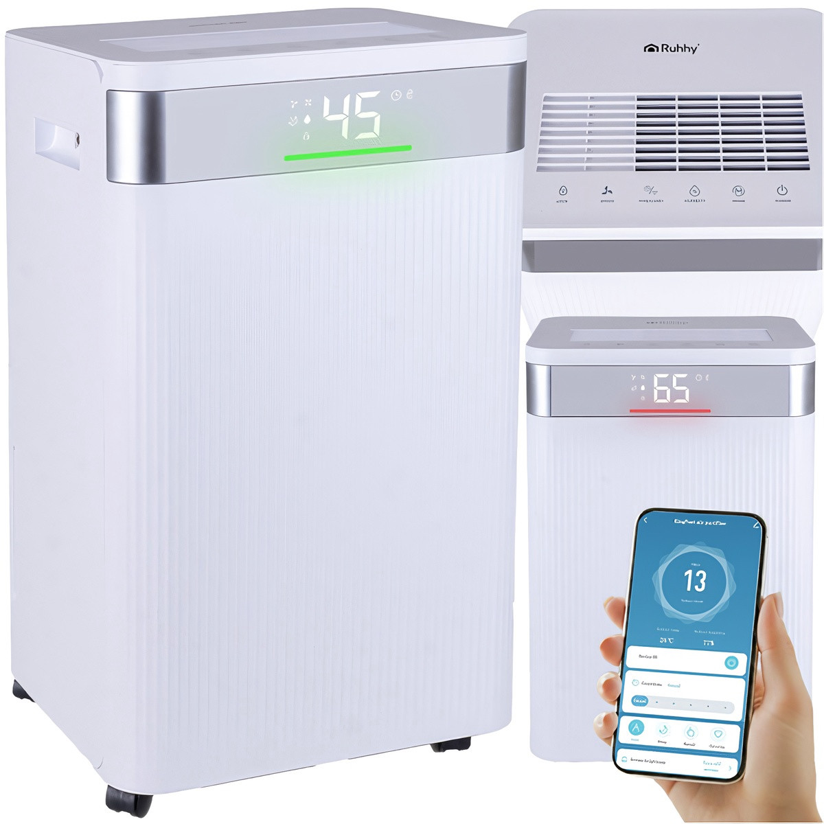 Luftentfeuchter 20 l/Tag, WLAN, 4,3-l-Wassertank, Timer